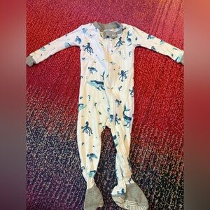 Burt’s bee baby zipper ocean animals pajamas, 3-6 months​